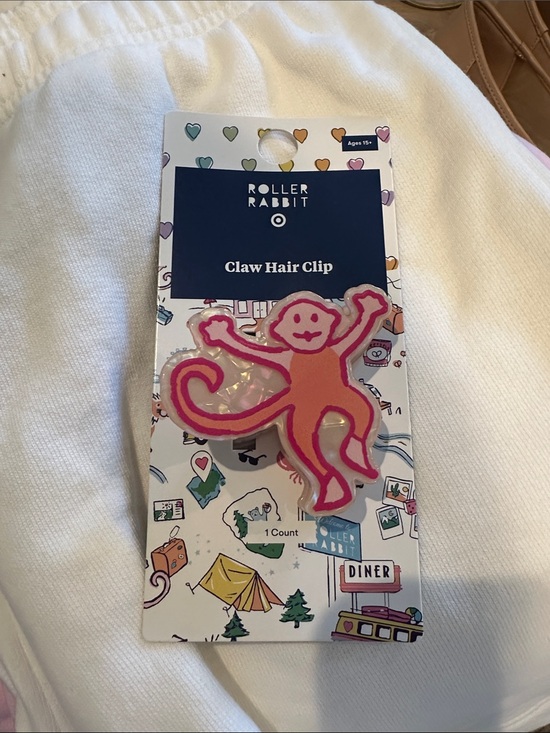 Roller Rabbit Accessories - Roller Rabbit Pink & Hot Pink Monkey Claw Hair Clip